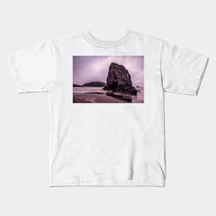 Moody rocky beach Kids T-Shirt